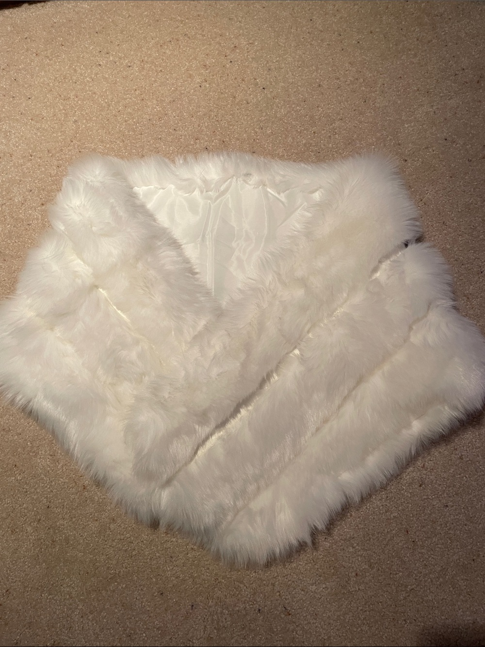 White Faux Fur Shrug